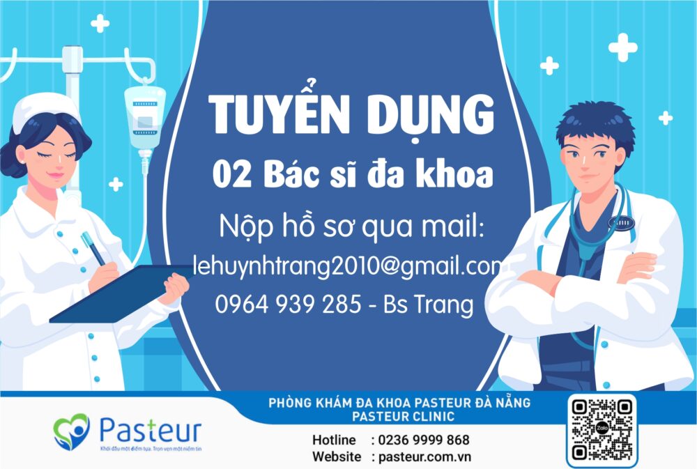TUYỂN DỤNG BÁC SĨ TRẺ – ĐỒNG HÀNH CÙNG PK PASTEUR TRÊN HÀNH TRÌNH PHÁT TRIỂN Y HỌC GIA ĐÌNH! Ảnh minh họa